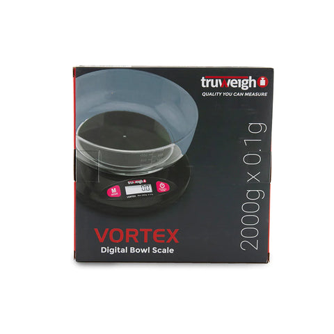 TRUWEIGH VORTEX DIGITAL BOWL SCALE 2000G X 0.1G - BLACK