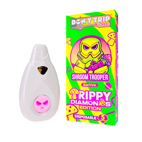 Trippy Diamonds Mushroom Vape: ShroomTrooper (INDICA) - 5 Pack Box